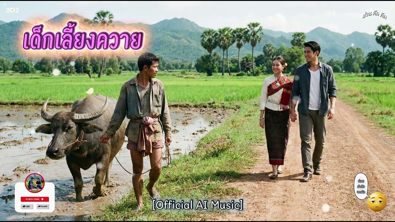 เด็กเลี้ยงควาย [ Official Ai music ] #ม่วนคักคัก #เพลงลูกทุ่ง #เพลงอีสาน