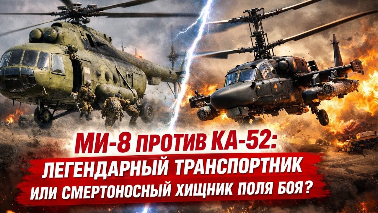 «Ми-8 против Ка-52: Легендарный Транспортник или Смертоносный Хищник Поля Боя?»