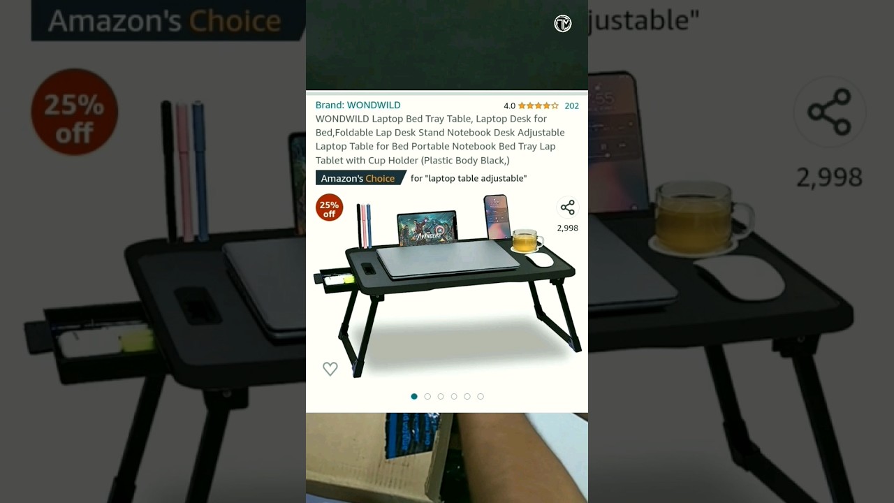 WONDWILD Laptop Bed Tray Table, Laptop Desk for Bed #shortsfeed #ytshorts #mustwatch #yt #ytvideo