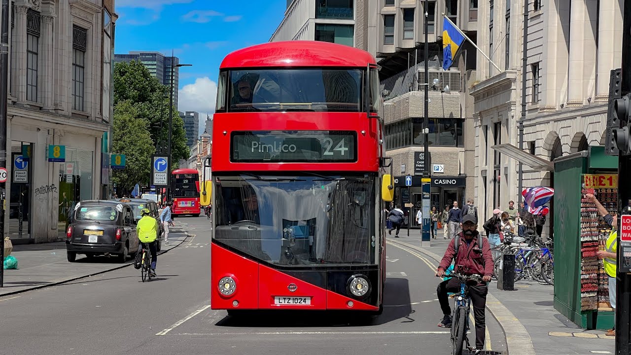 London's Buses on Tottenham Court Road 8th June 2022