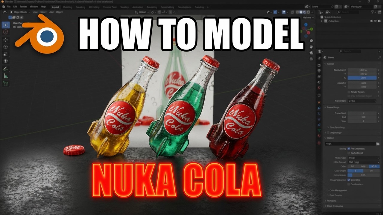Making a Nuka Cola Bottle from Fallout in Blender