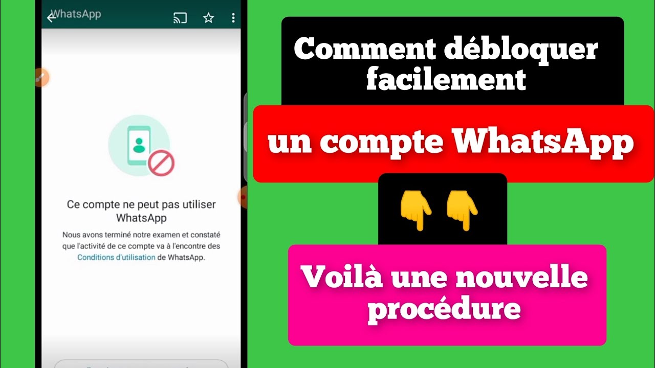 Comment faire pour corriger : Ce compte ne peut pas utiliser WhatsApp ? /👉 nouvelle méthode