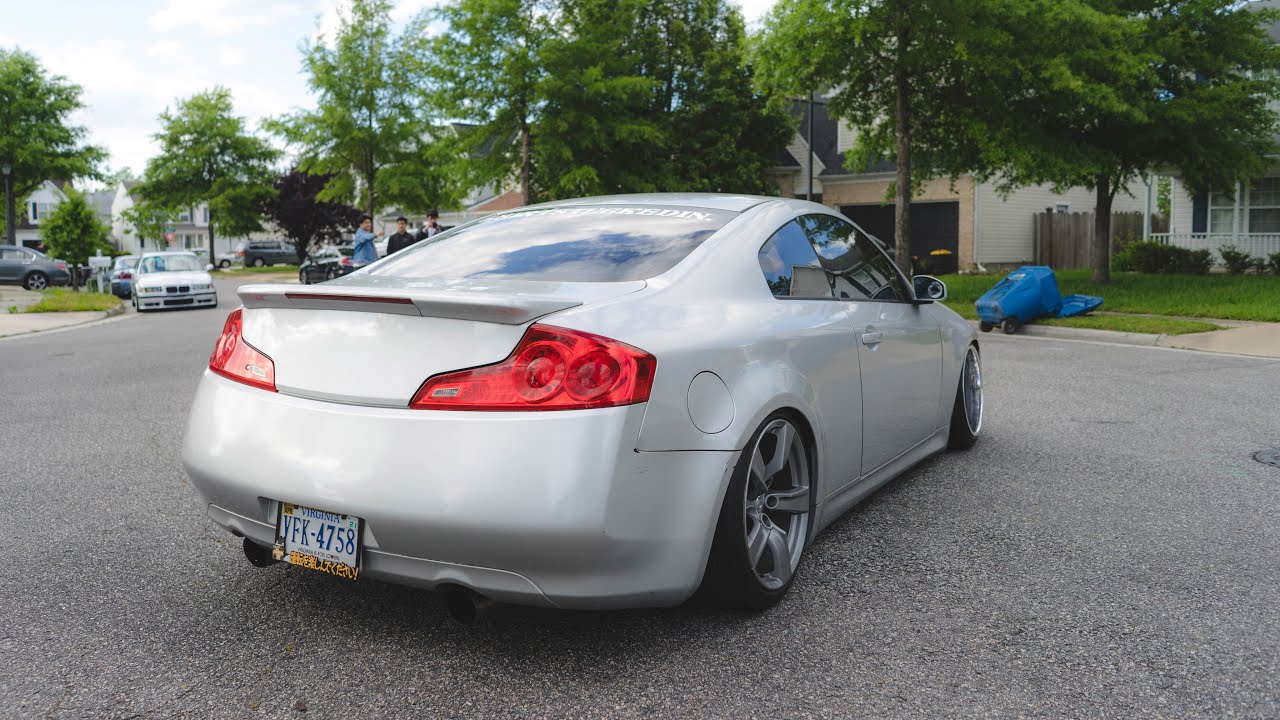 Infiniti G35 Street Drift And Almost Gets Caught By Cops!
