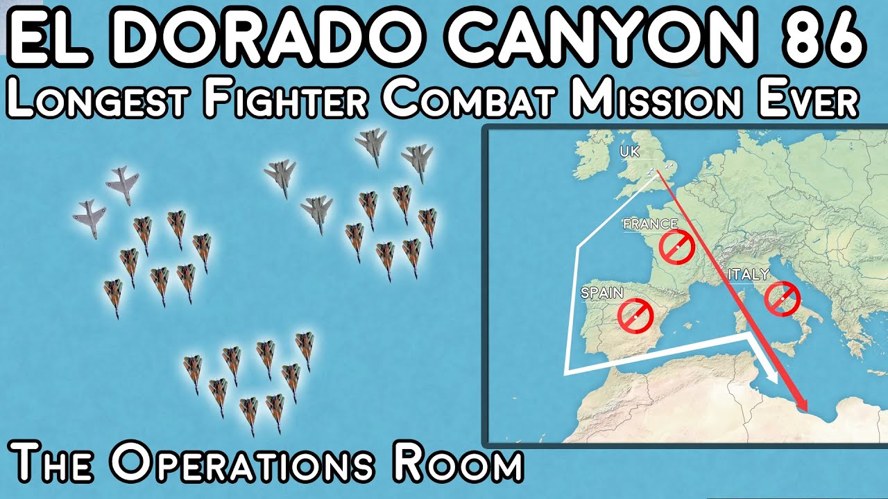 The USAF's Longest Fighter Combat Mission Ever, Operation El Dorado Canyon 86 - Animated