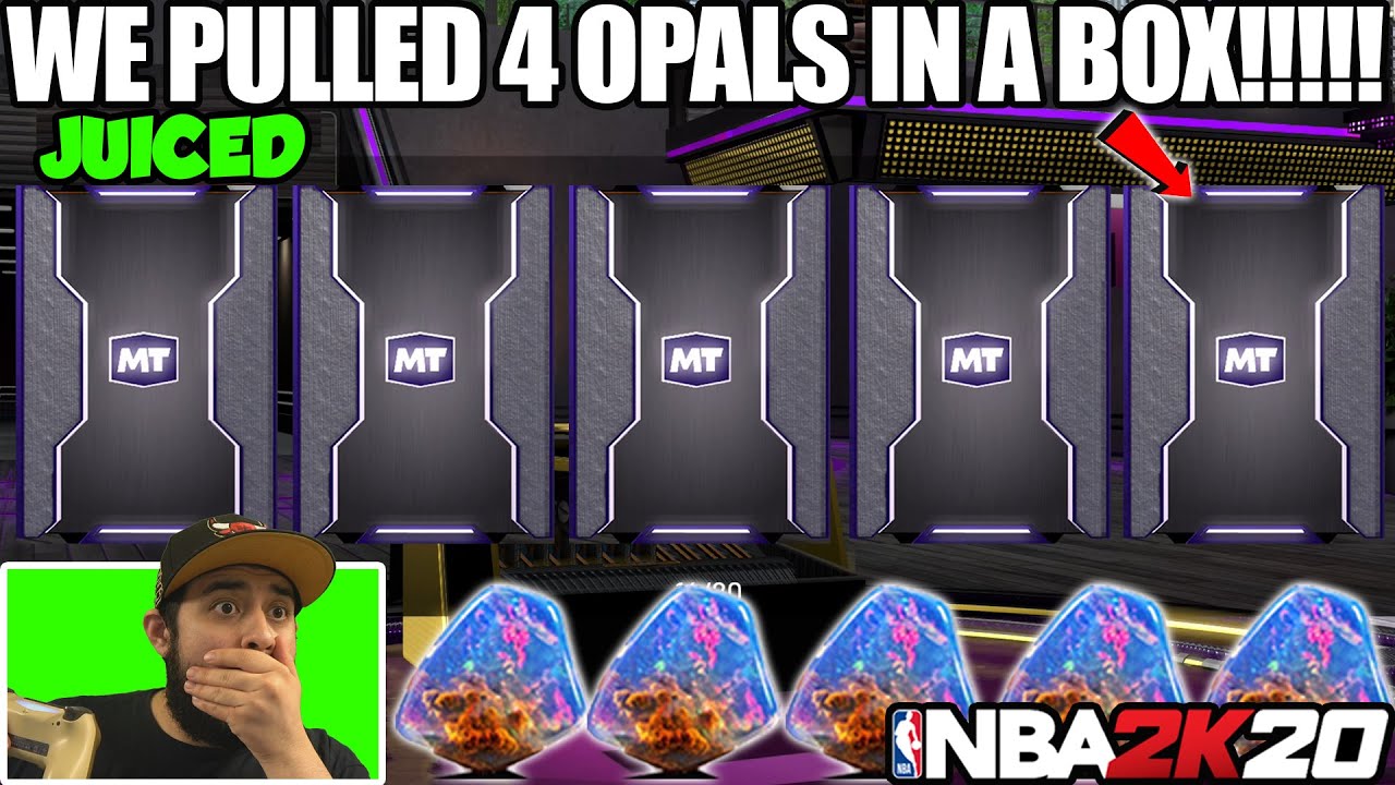 WE PULLED 4 GALAXY OPALS IN ONE BOX WITH THE NEW JUICED PACKS IN NBA 2K20 MYTEAM PACK OPENING