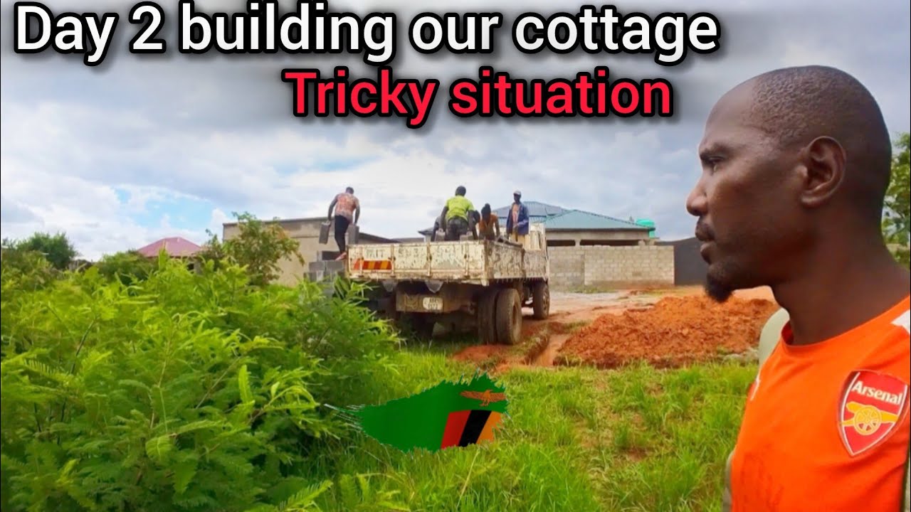 #daytwo of building our tiny house in a village in Zambia