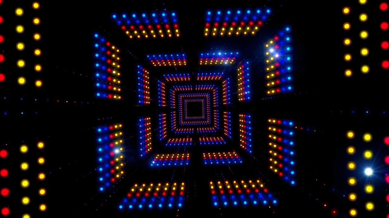 VisionKanal 4K – Бесконечный футуристический RGB LED туннель | VJ визуал для DJ [Без звука – 2 часа]