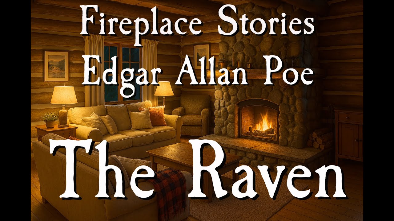 Edgar Allan Poe's The Raven read by a cozy fire while it rains
