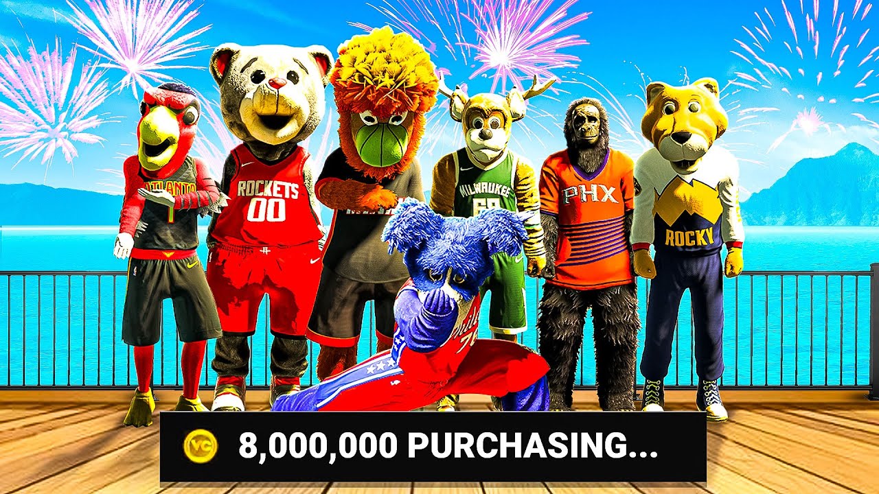 WINNING A GAME w/ EVERY MASCOT in NBA 2K22! (8 MILLION VC SPENT)