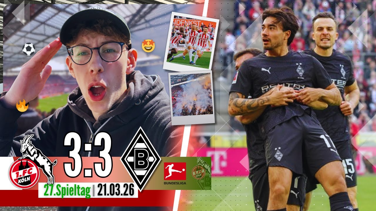 K&ouml;ln vs. Gladbach StadionVlog🤯6 Tore Eskalation im spektakul&auml;ren Rhein-Derby⚽️❤️&zwj;🔥