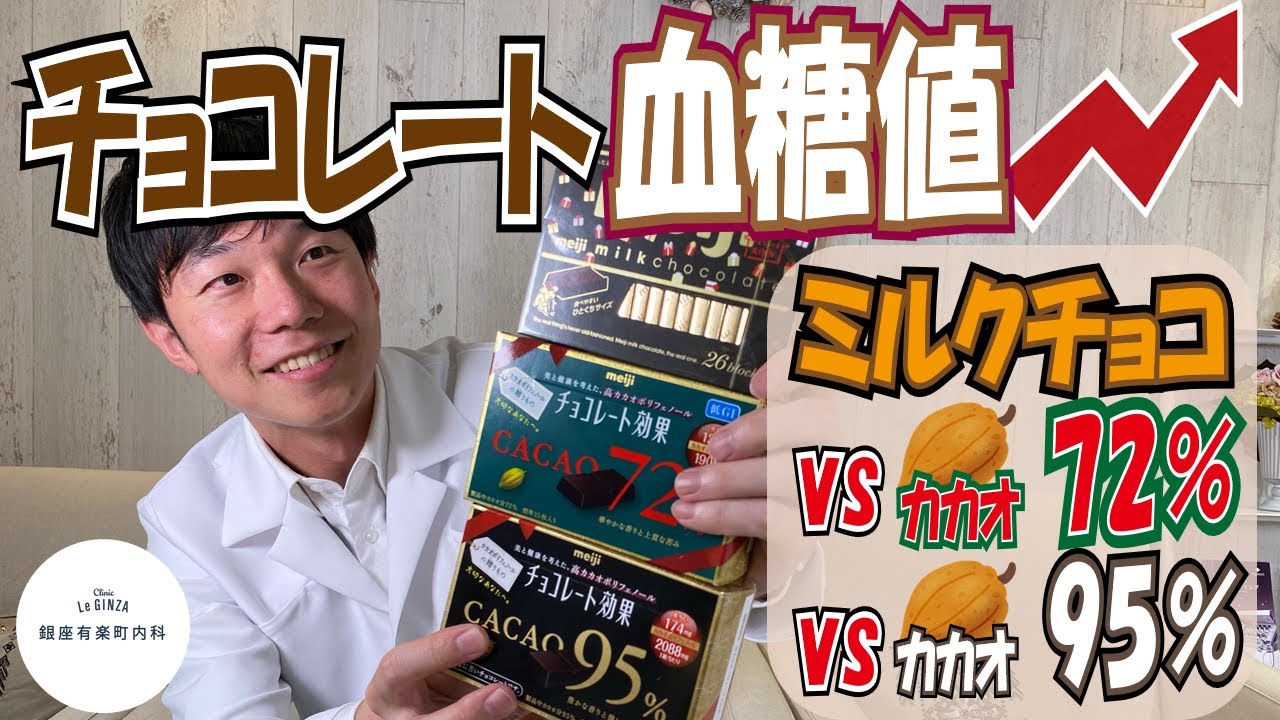 【バレンタインに必見】チョコと血糖値の実験！カカオ量が衝撃の結果を生む！内科医が解説！