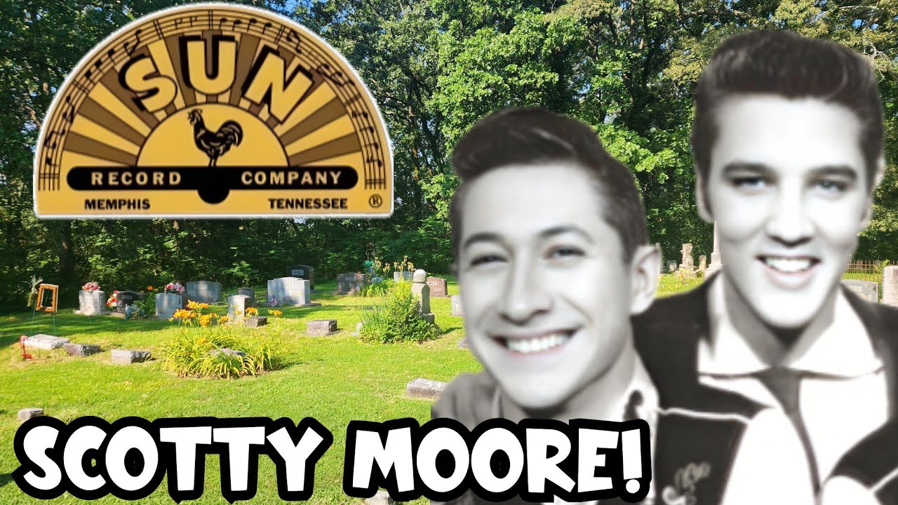 Grave of ELVIS Original SUN RECORDS Guitarist, SCOTTY MOORE