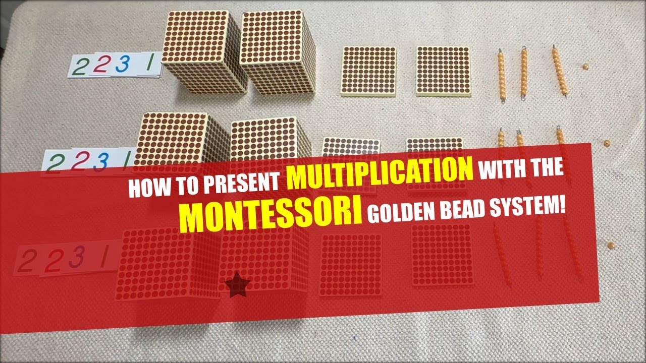 How to present MULTIPLICATION with the Montessori Golden Beads (Bank Game/Collective Exercises)