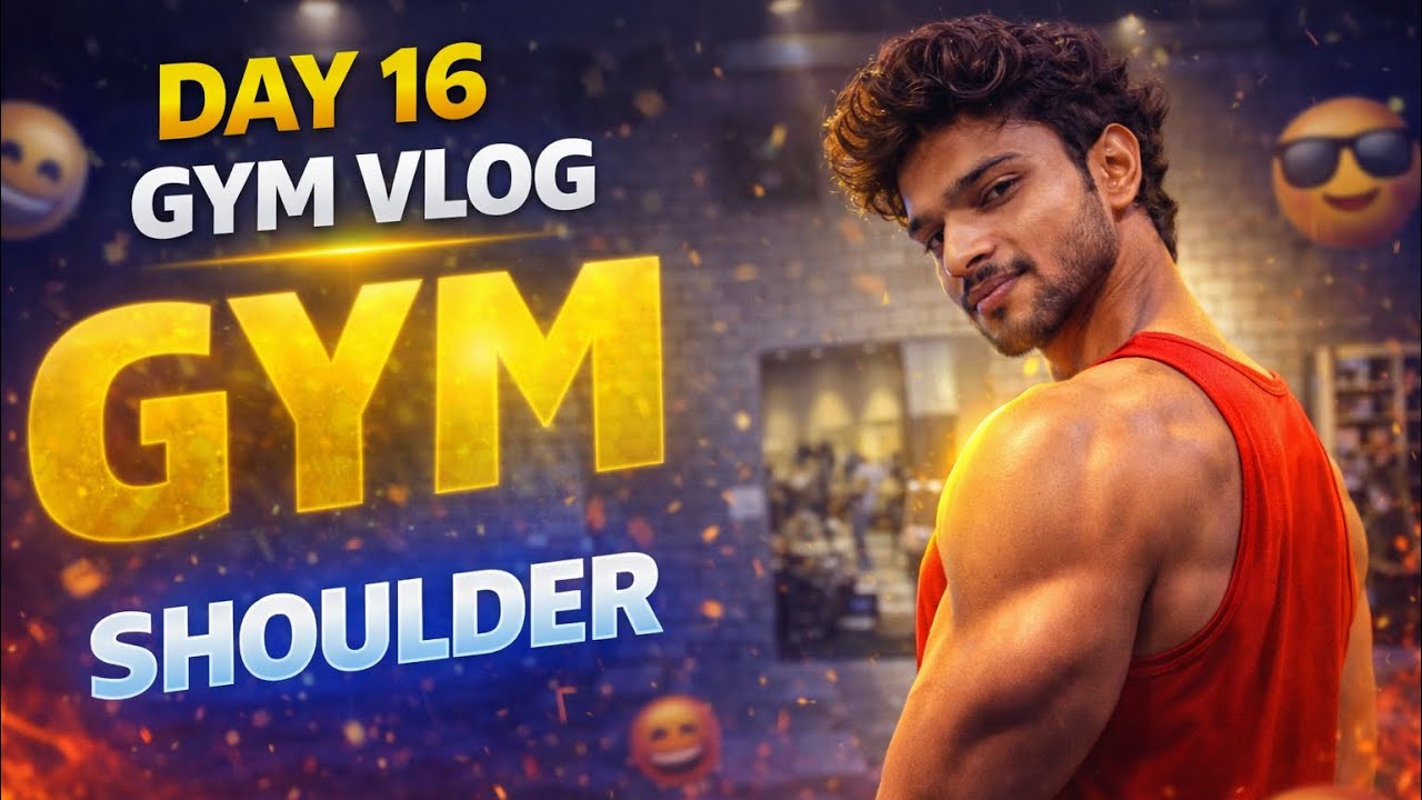 Day 16  ||gym vlog || workout vlog || vlog || transformation vlog ||   exercises shoulder workout 