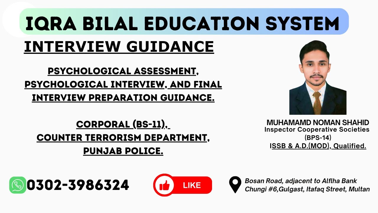 Guidance for Psycological Assesment and Interview | Final Interview | CTD | IBES