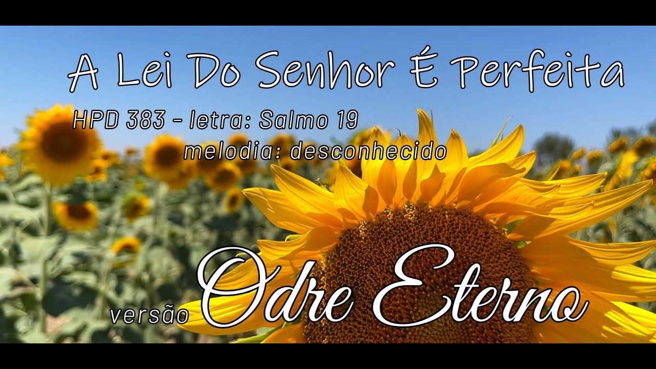 A Lei Do Senhor É Perfeita - Salmo 19 | HPD 383 | LCI 87 | Hinos Luteranos | versão Odre Eterno