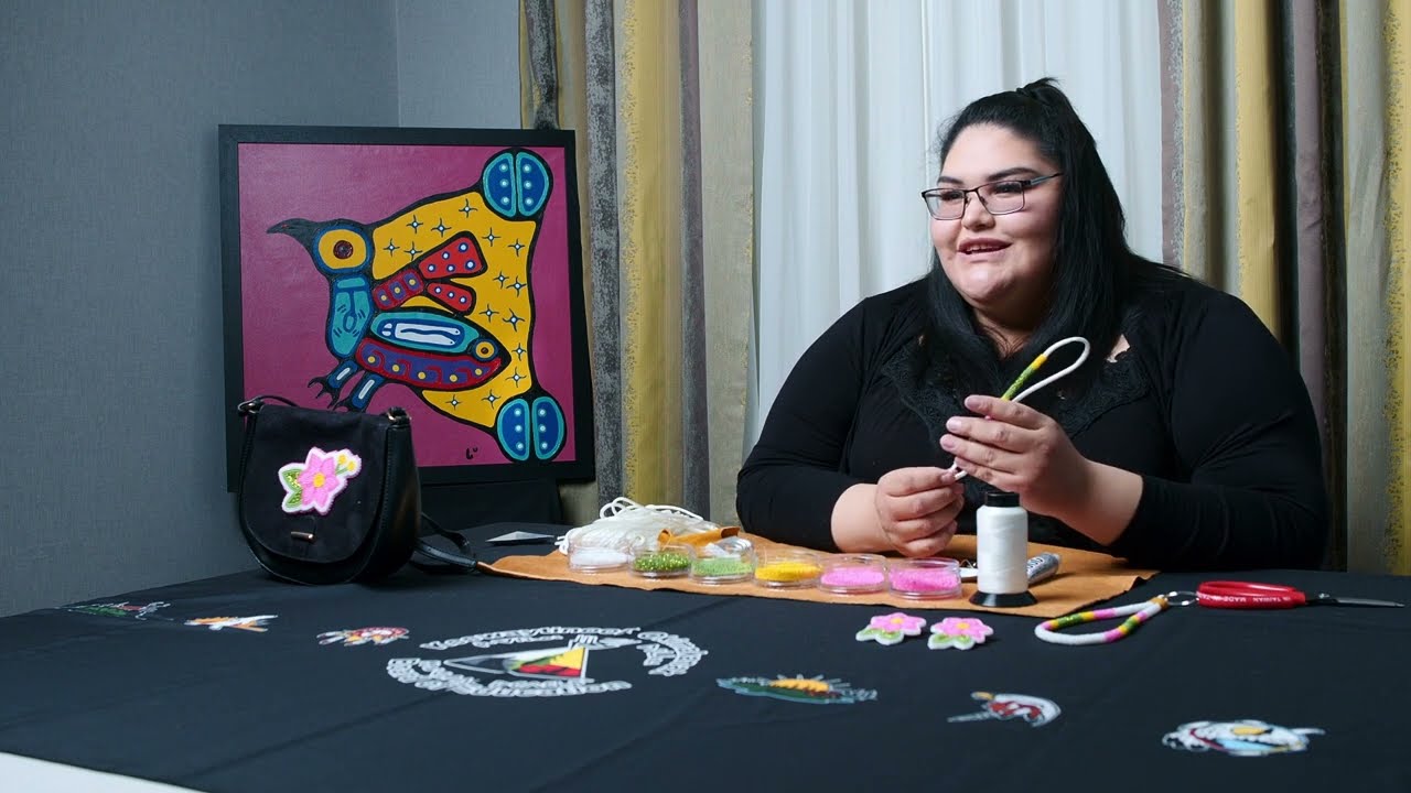 Beaded Lanyard Teaching with Latoya Pemmican