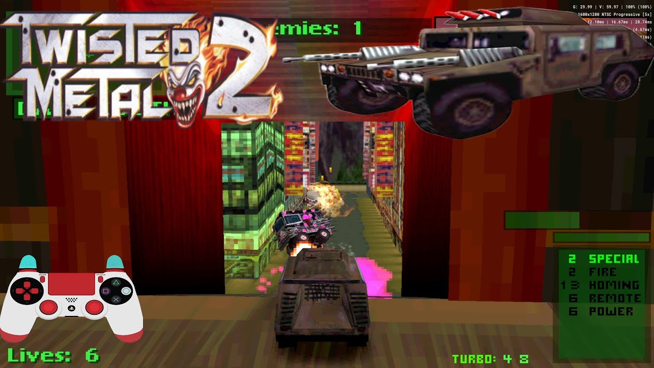 [Duckstation/PS1 emulator] Twisted Metal 2 Edgbla Hack (All's fair in love and Warthog)
