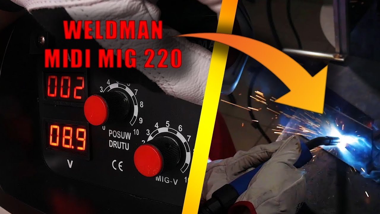 ALLWELD - spawarka inwerterowa WELDMAN MIDI MIG 220 migomat 230V do warsztatu spawanie