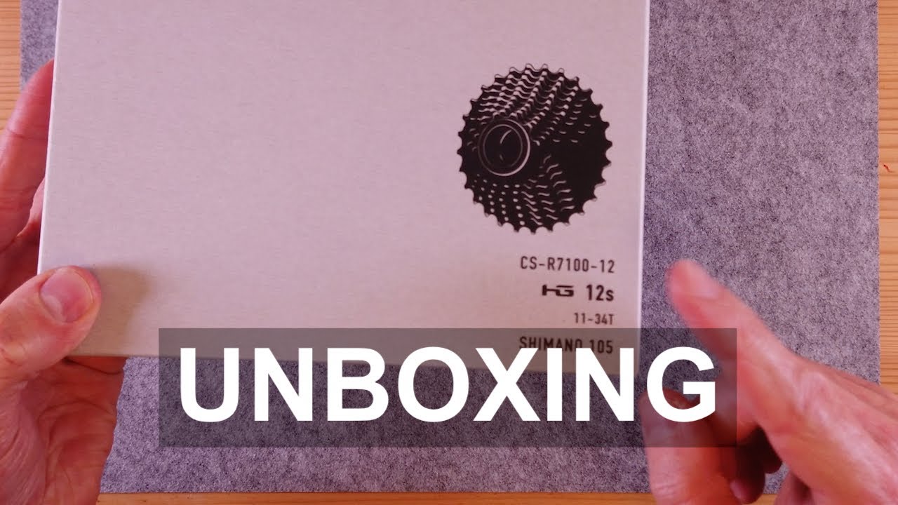 Shimano 105 12-speed Road Cassette Sprocket 11-34T CS-R7100-12 Unboxing