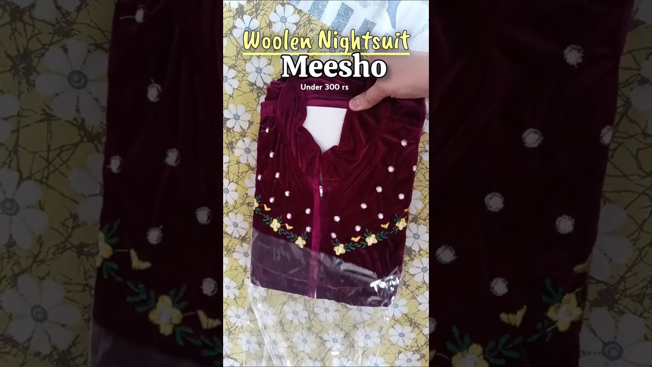 Meesho woolen night suit under 300 rs #nightsuit #woolen #ytshorts #meeshohaul #meesho #meeshofind