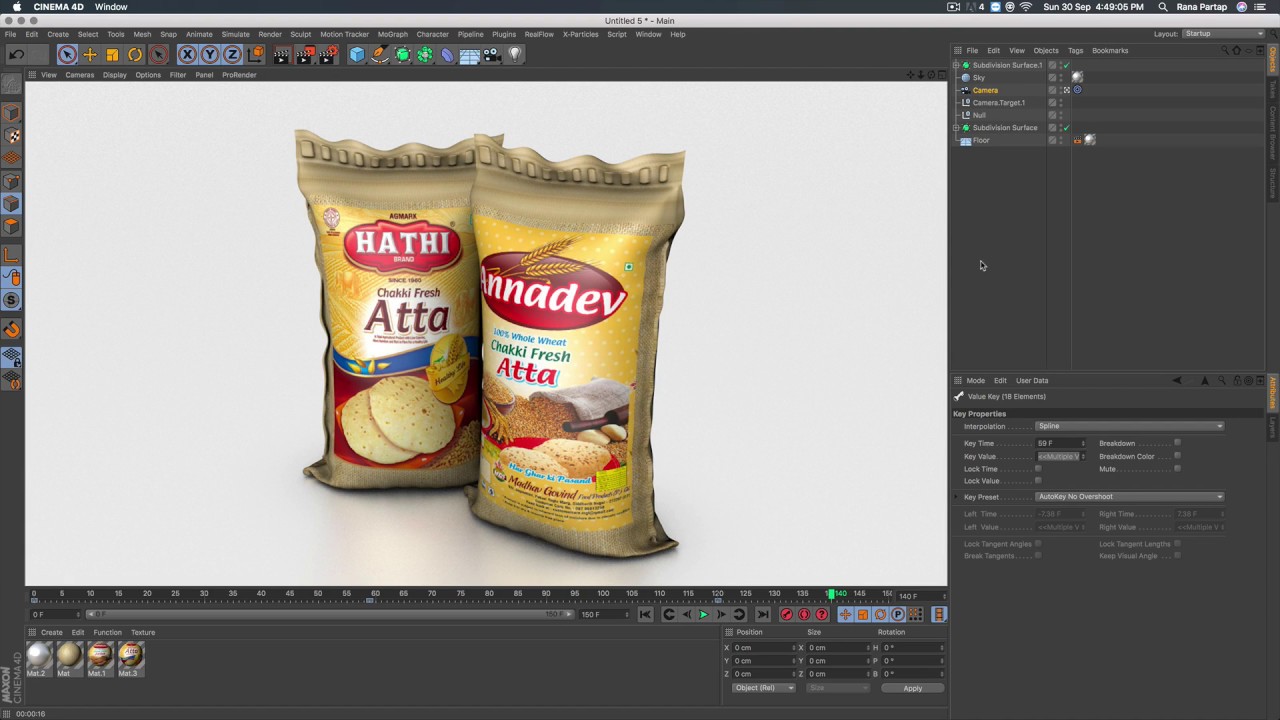 Sack Modelling  with UV Texturing in Cinema 4D Tutorial Part 1