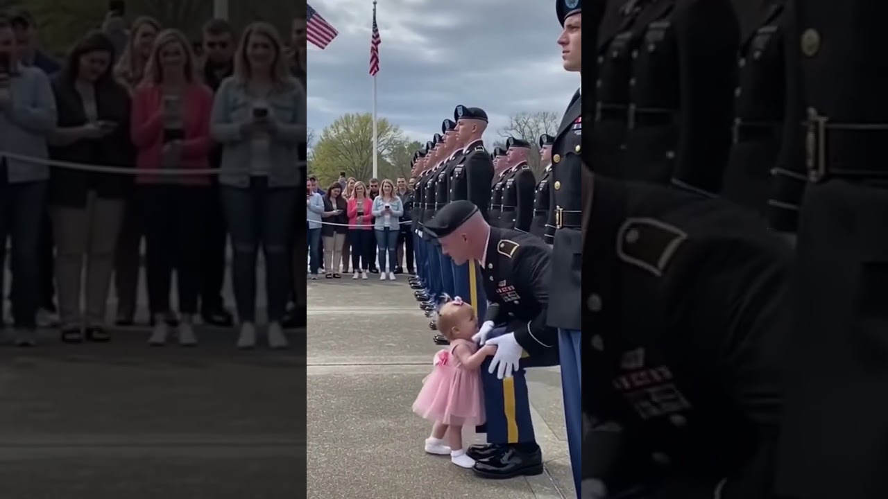 The tiny pilot who stole the whole military parade! ✈️👶#twinmoments #toddler#soilders #army #usarmy