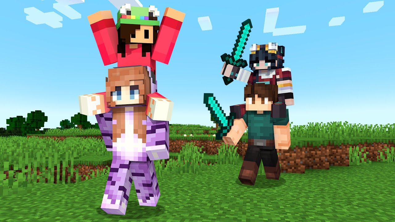 Minecraft, но 2 человека управляют 1 игроком...