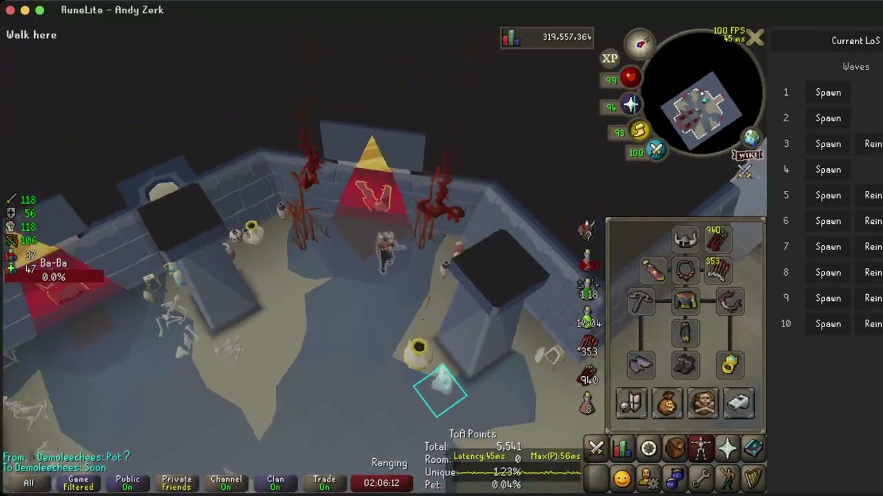 Solo toa 18:41 zerk wr (featuring insane obs recording latency)