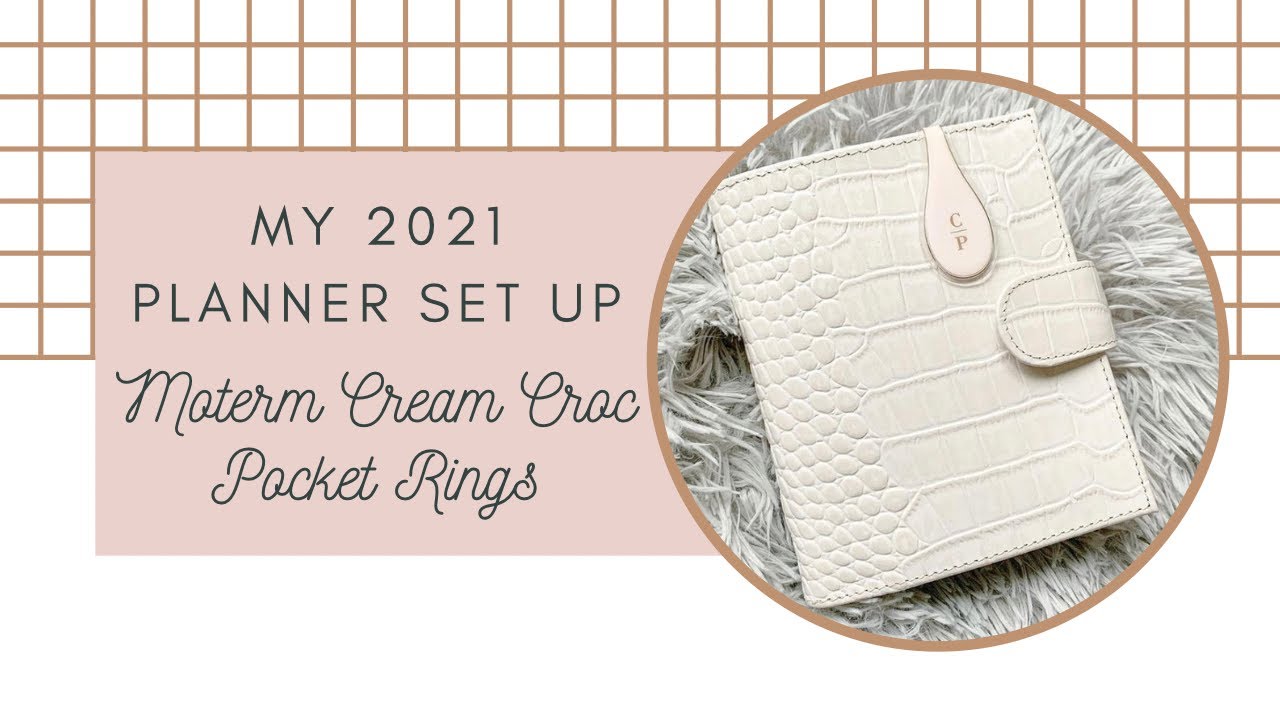 2021 Planner Set Up - Moterm Pocket Cream Croc: Trackers, Home, and Finance Planner