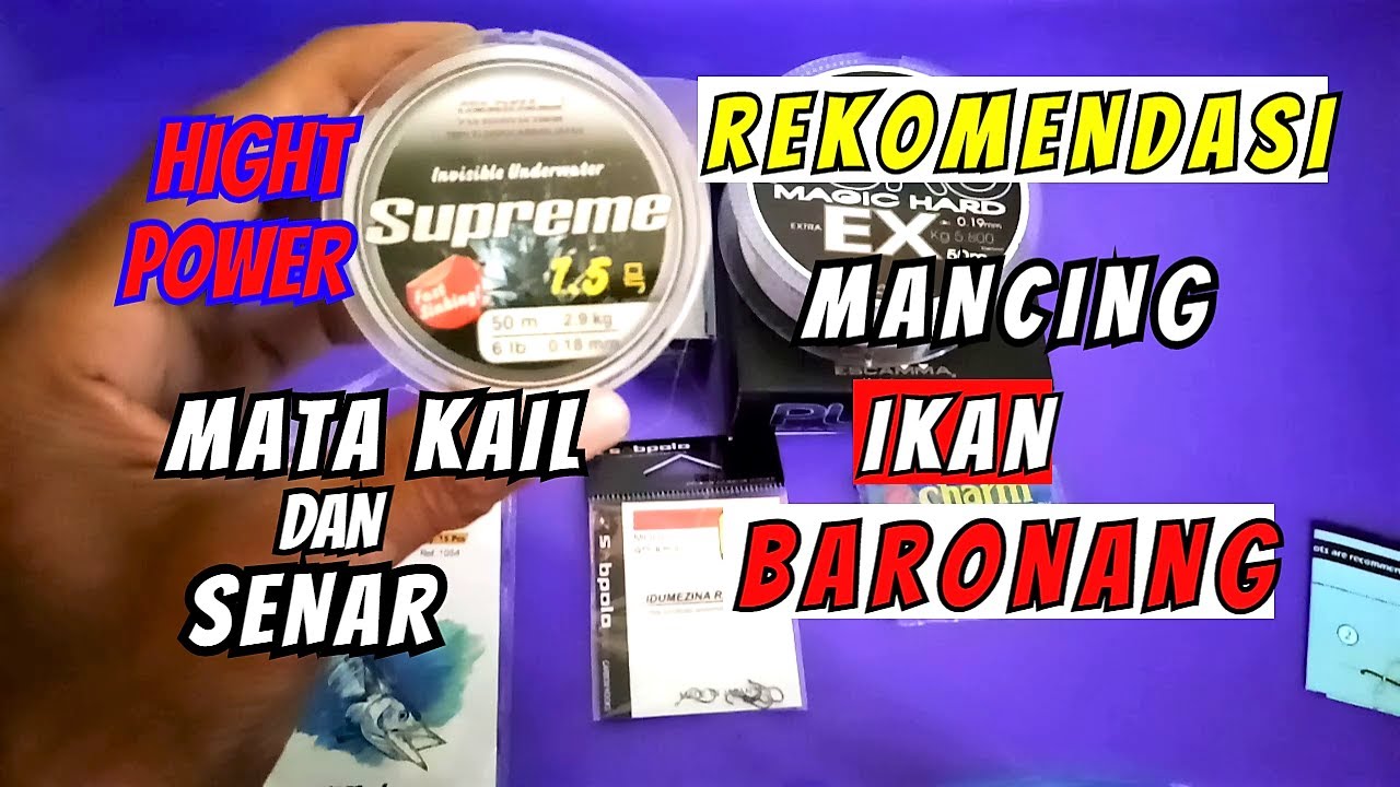 Mata Kail dan Senar untuk mancing ikan Baronang dan Kiper