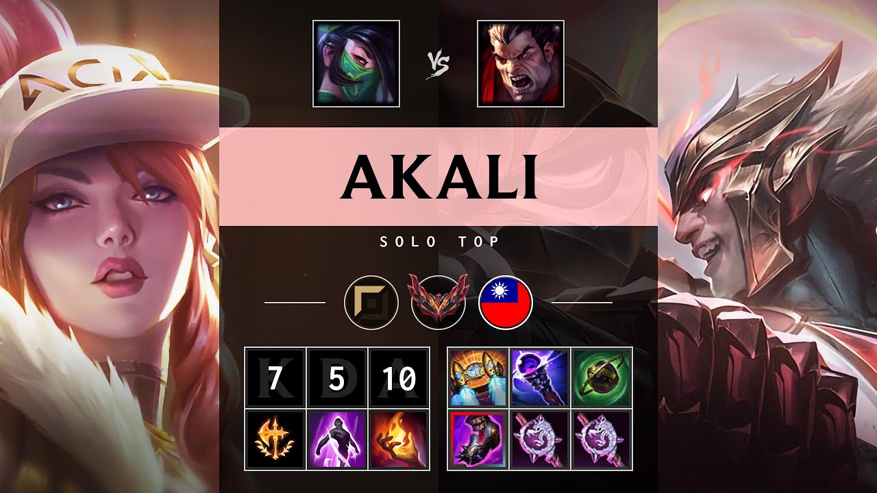 Akali Top vs Darius - TW Grandmaster Patch 25.14