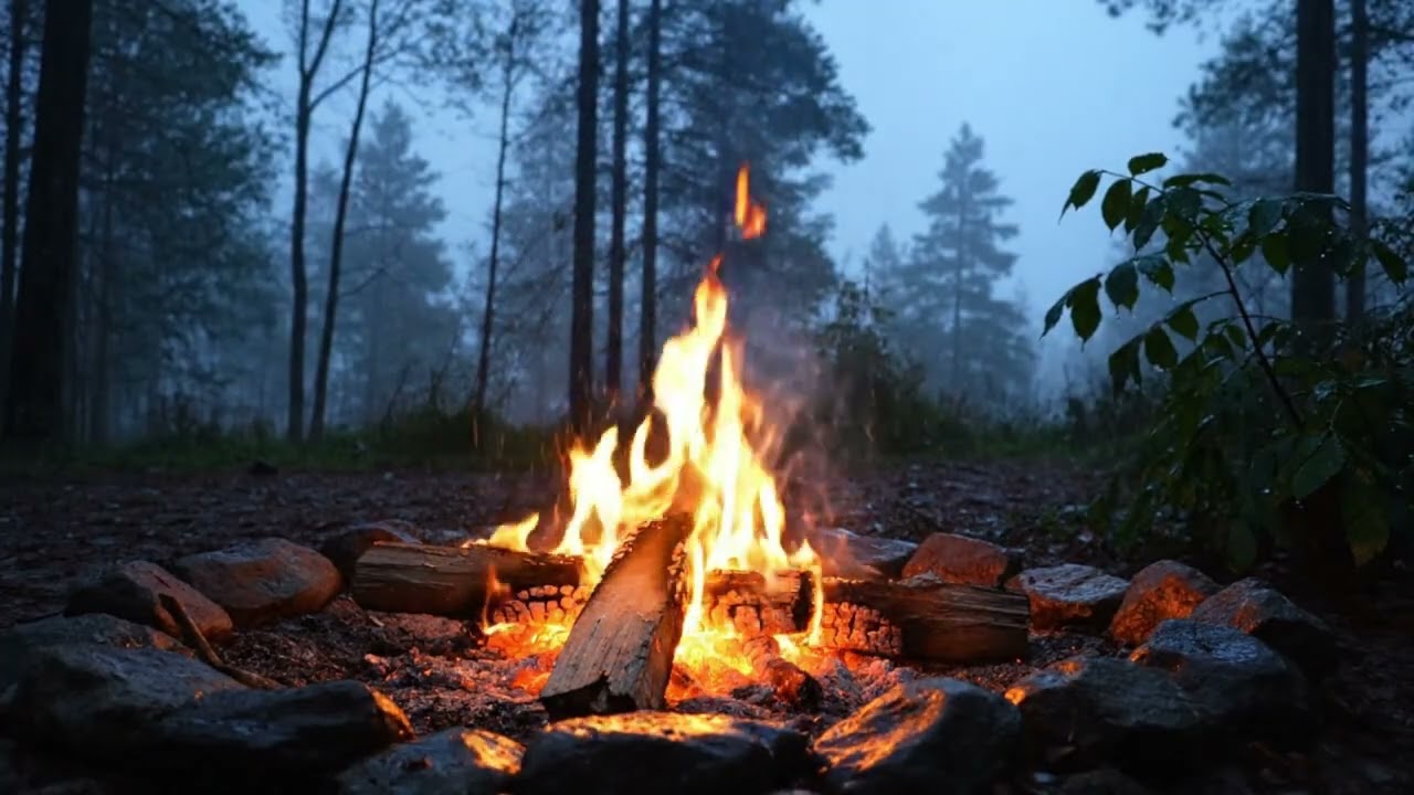 10 Hours of Campfire Crackling Sounds 🔥 Fireplace ASMR for Deep Sleep • No Music
