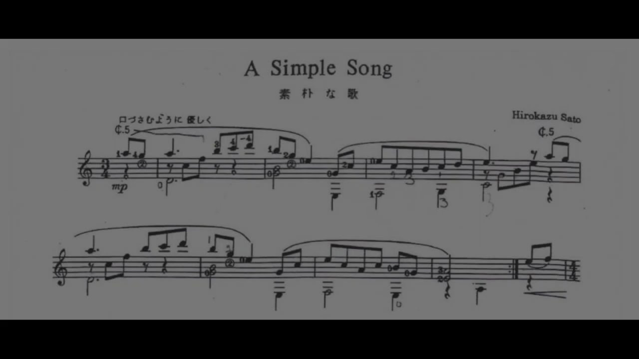 Hirokazu Sato--A simple song  佐藤弘和--素朴な歌 Covered by 蕭仲听