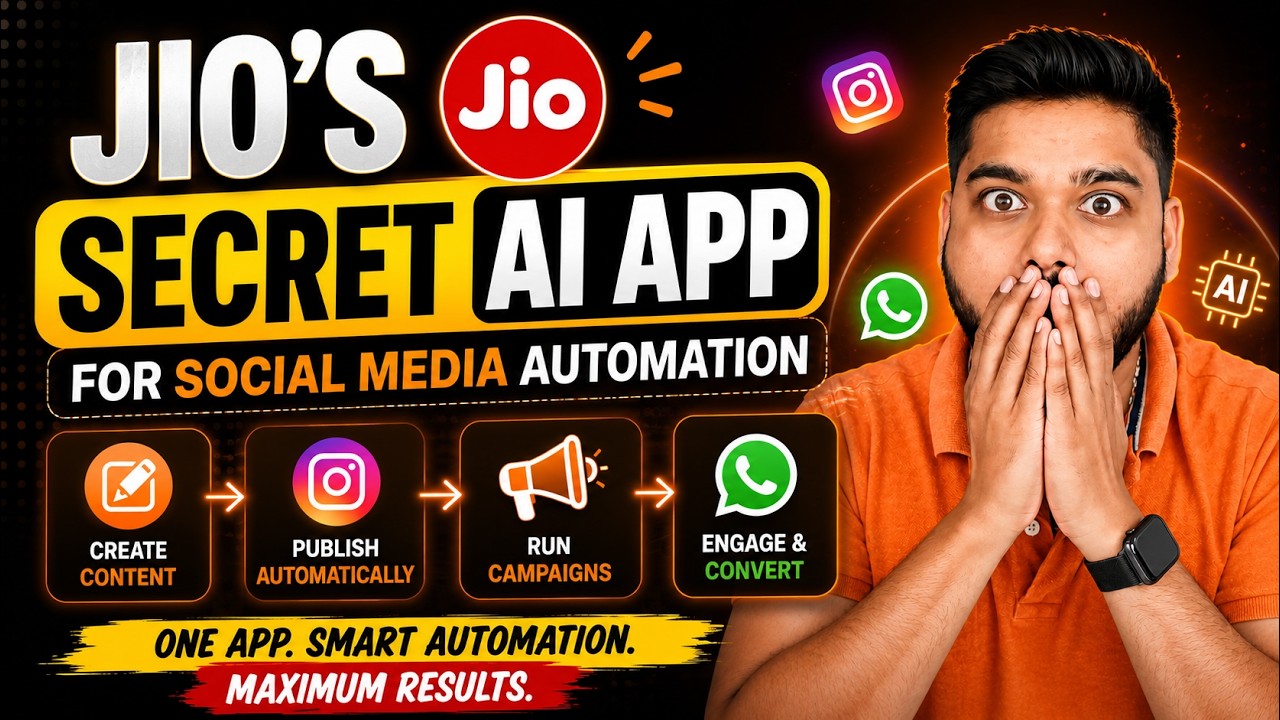 Jio's Secret AI App for Social Media Automation | AI Agent by JIO | Social Seller Academy