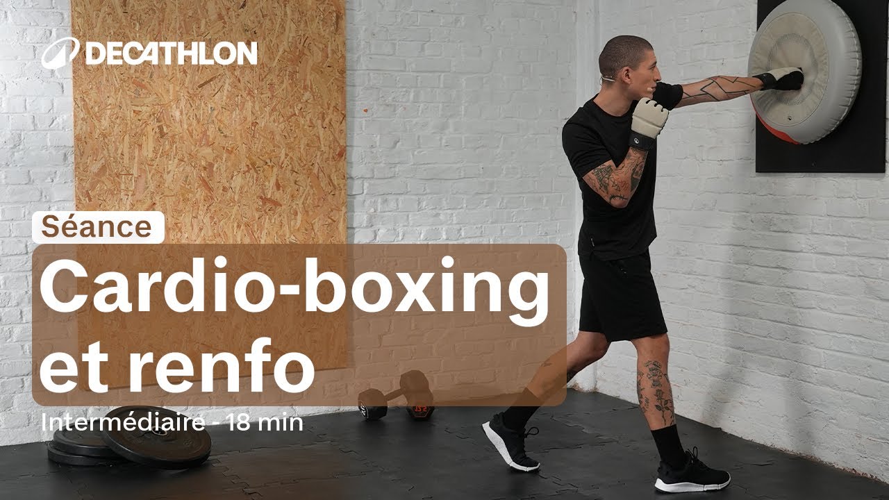 SÉANCE - Cardio-Boxing avec cible murale niveau intermédiaire 2 (Wall Punch 18 min) 🥊 | Decathlon