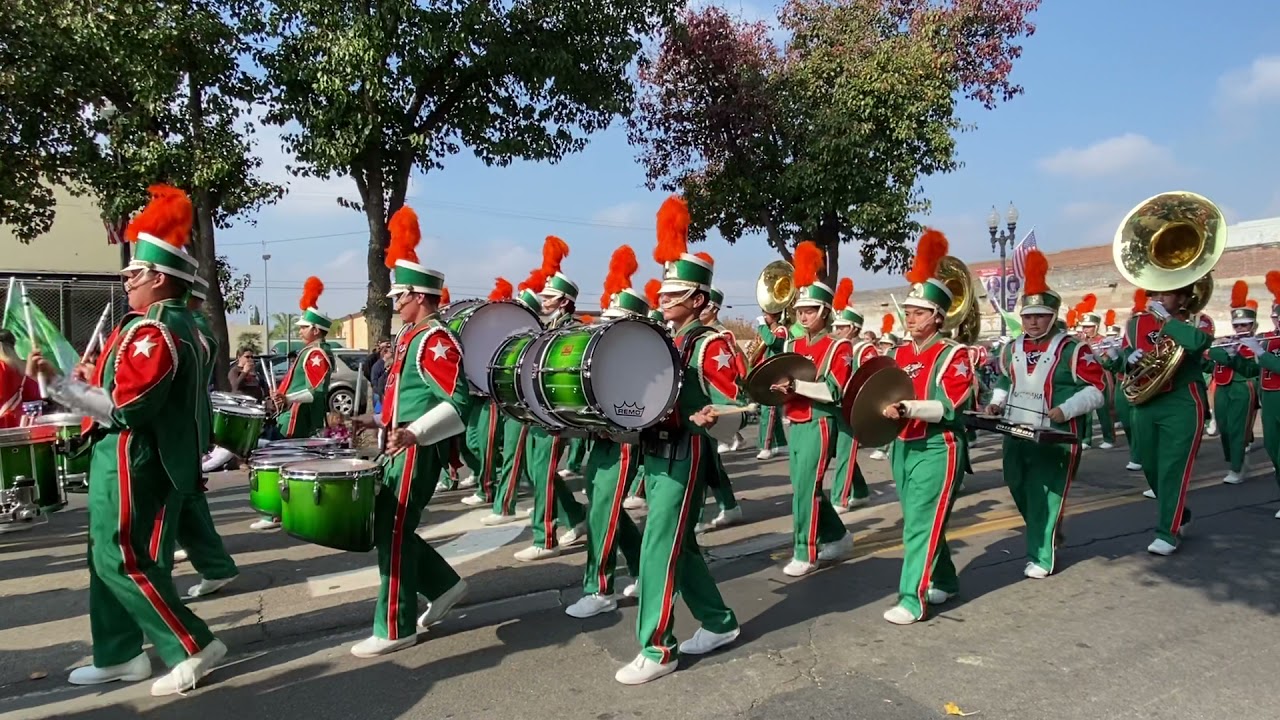 Poterville Veterans Day Parade 2021 Porterville High School Marching Band