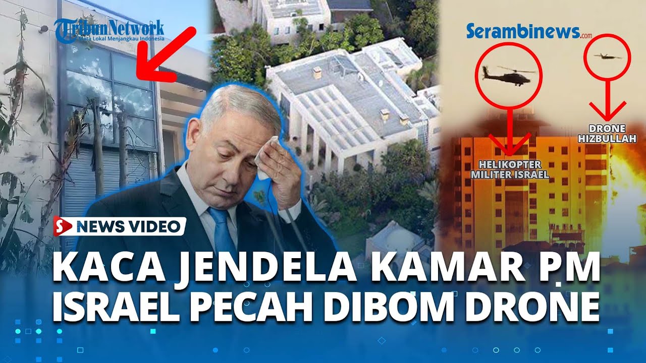 Penampakan Rumah Netanyahu Rusak usai Dihantam Drone Bocor ke Publik! Kaca Jendela Kamar Pecah