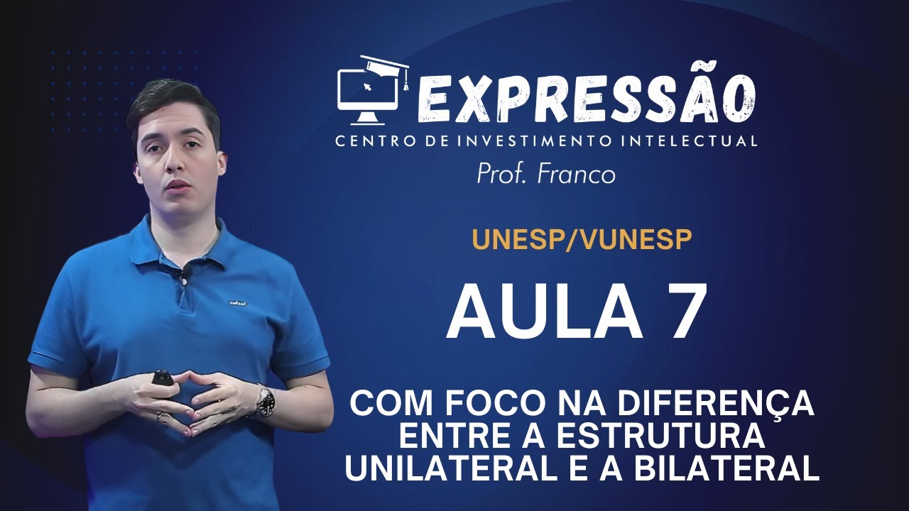 A REDAÇÃO DA UNESP (VUNESP) - Aula 7 - Diferenças entre as estruturas unilateral e bilateral