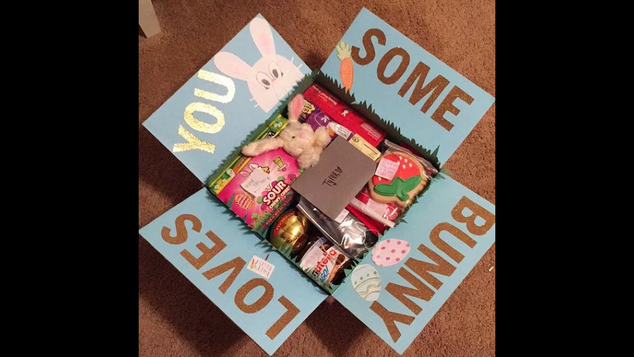 What's in my boyfriend's Easter college care package | Hallie Dominguez