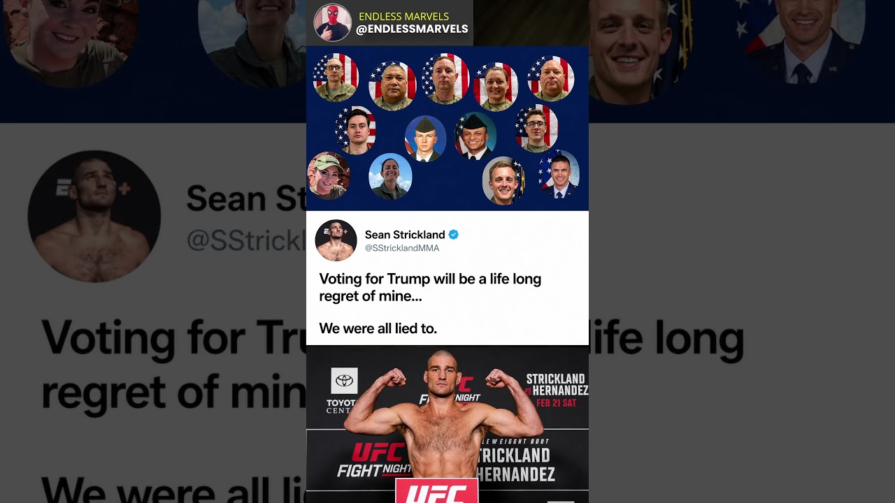 Sean Strickland Says He Regrets Voting for Trump 🔥 #ufc