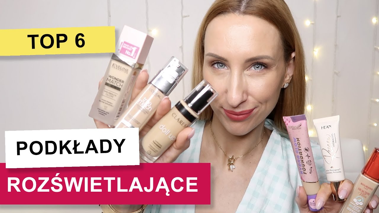 TOP 6 😍 Podkłady rozświetlające z drogerii: Claresa, Eveline, Hean, Loreal, Ingrid. Cena od: 29,99zł