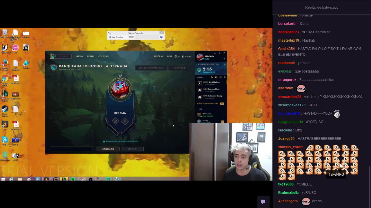 Yoda fala sobre treta com o Hastad, Brtt e o Hastrab + Reação do Chat