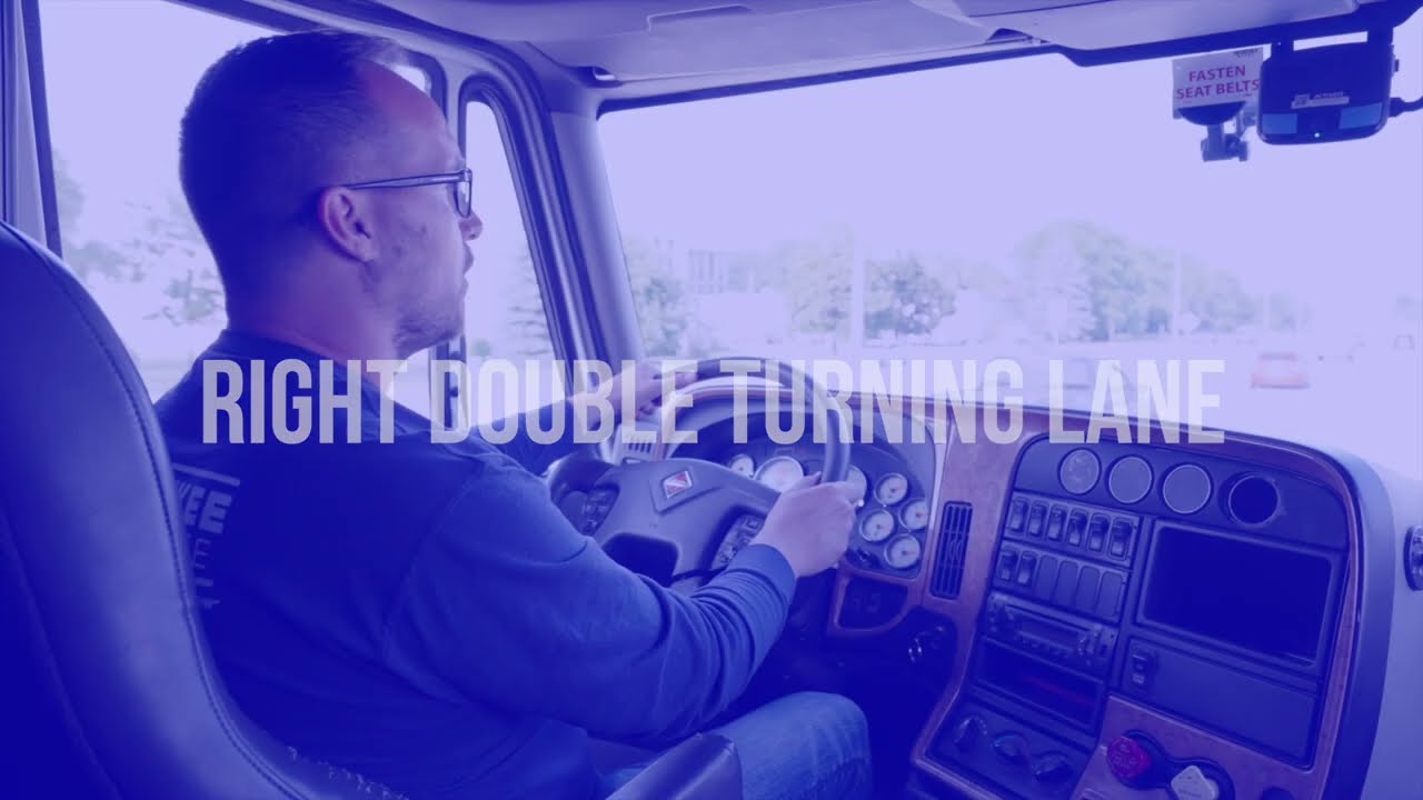 CDL TEST INTERSECTIONS AND TURNING CLASS A SEMI TRUCK