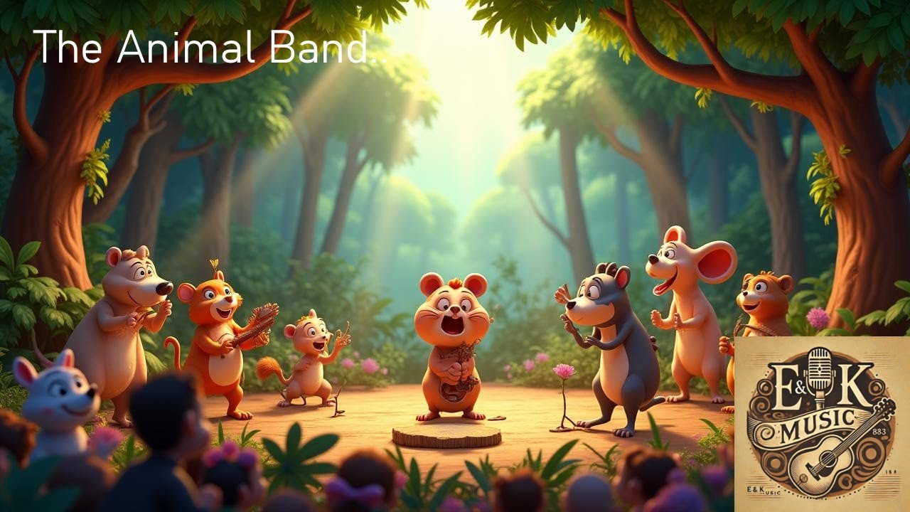Animal Band👉 Animal Band 🐾🎵 Kids Music Learning Song | E&K Music Studio