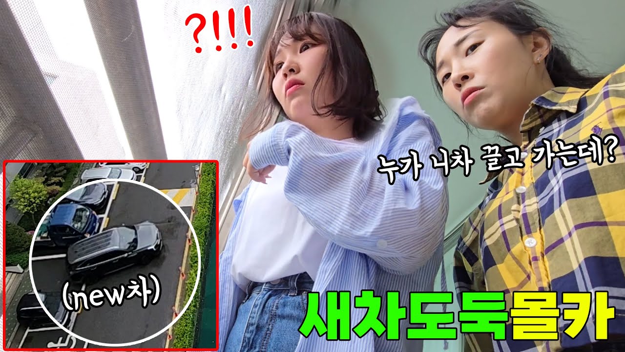 새로 산 차를 눈앞에서 도둑맞는다면.....? 찐으로 놀란 표정 너무 웃김ㅋㅋㅋㅋㅋ