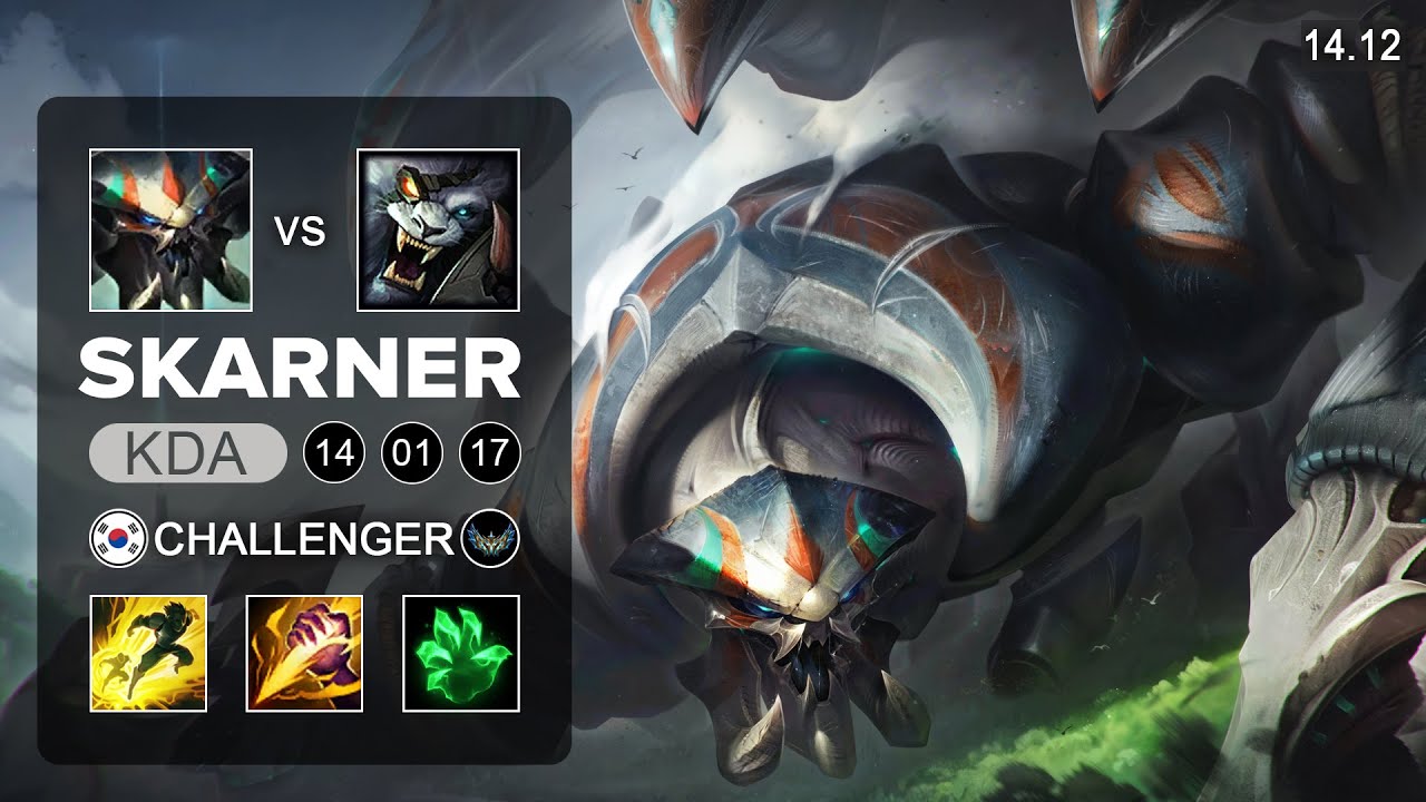 Skarner vs Rengar Jungle - KR Challenger - Patch 14.12 Season 14
