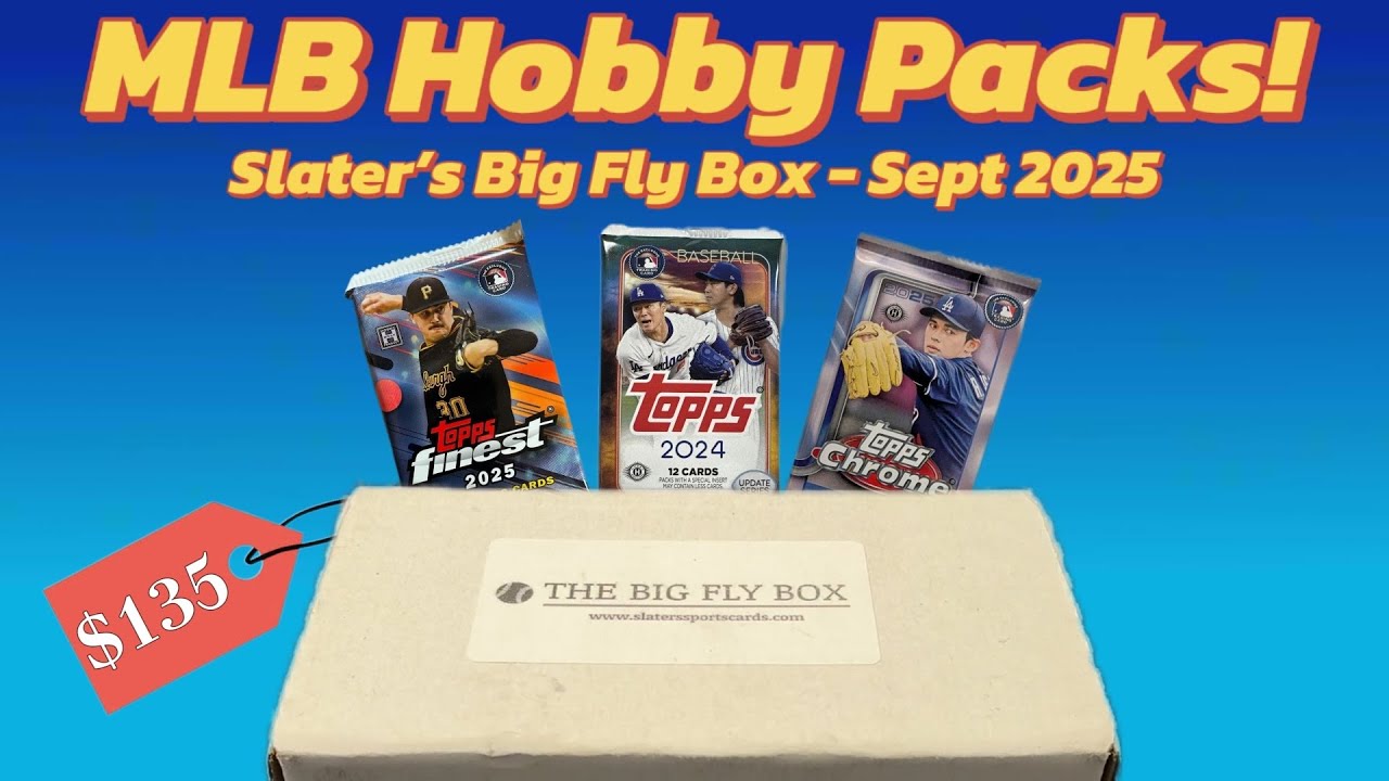 CRAZY PACK LINEUP!! Sept 2025 Big Fly Box - MLB Subscription Box From Slater’s Sports Cards!