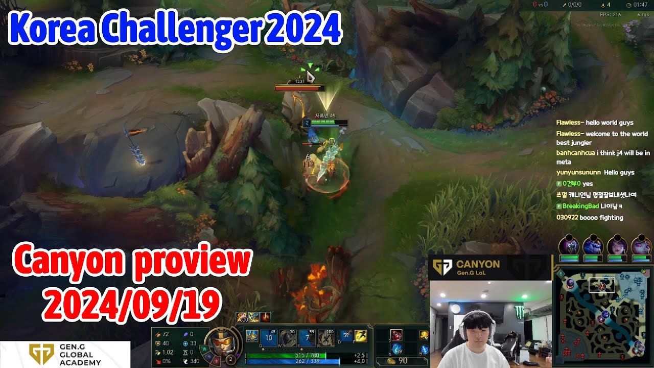 Canyon proview 2024/09/19 jarvan rakan Korea challenger | Canyon 第一视角
