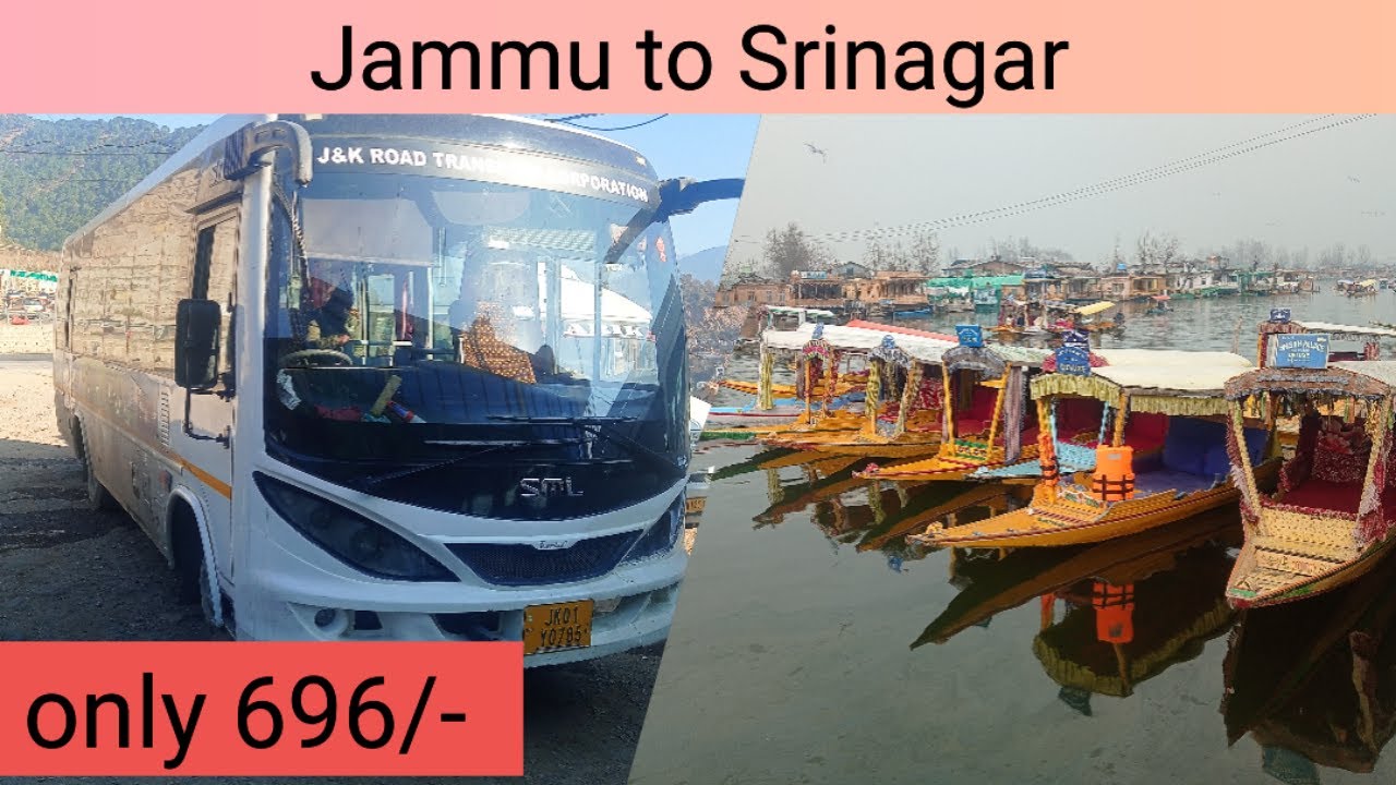 Jammu to srinagar .. JKRTC AC bus Ticket kewal 696/-